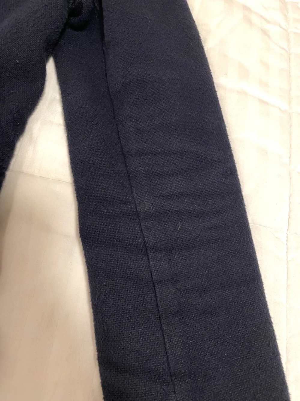 Free People Navy Blue Pea Coat Women XS Single Breasted Two Button Long Sleeve